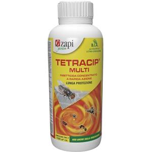 Zapi Garden | Tetracip Multi - Insetticida Concentrato Contro Mosche, Zanzare, Blatte, Formiche e Nidi di Vespe, Antizanzare Esterno, 1L