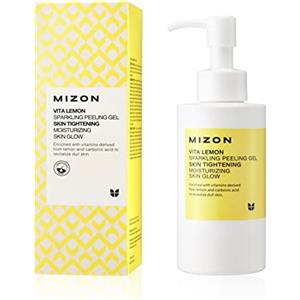 MIZON Vitalemon Sparkling Peeling Gel, olio di scorza di limone e acqua frizzante, rassodamento della pelle, idratazione, vitalità della pelle, rimuove le cellule morte della pelle (145g)