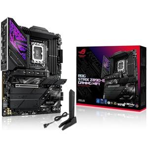 ASUS ROG Strix Z890-E Gaming WiFi, Scheda Madre Intel ATX, 18+1+2+2 Fasi di Alimenrtazione, Slot DDR5, PCIe 5.0, GPU di Nuova Generazione, 7 slot M.2, WiFi 7, AI Overclocking, AI Networking II