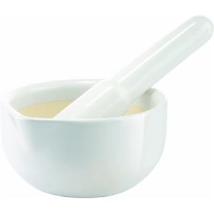 Tescoma 900872 On-Line Mortaio e Pestello, Ceramica, Bianco, 11 cm, 1 Pezzo