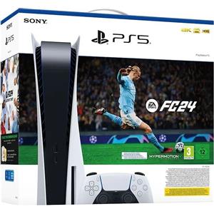 Sony PlayStation 5 (PS5) | gioco incluso | 825 GB | Controller | bianco | EA Sports FC 24
