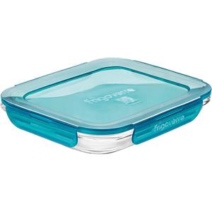 Bormioli Rocco Frigoverre Evolution - Contenitore Ermetico Rettangolare in Vetro Temperato 23x18 cm