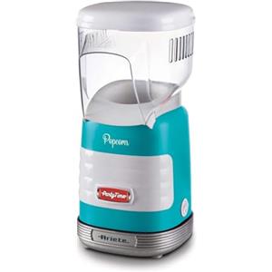 Ariete 2956, Pop Corn Party Time, Macchina per Pop Corn, 60gr di mais in 2 minuti, Cottura ad Aria Calda, 1000 Watt, Azzurro