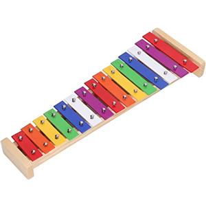 UPALDHOU Giocattolo Musicale per Bambini, Strumento Xilofono con 15 Note Colorate con 2 Bacchette per Bambini, Adatto a Dai 3 Anni in su