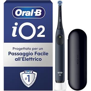 Oral-B iO 2 Spazzolino Elettrico Oral B, Blu, 1 Testina Di Ricambio, 1 Custodia Da Viaggio, Spazzolino, Delicato sulle Gengive, Efficace sulla placca, Sensore di Pressione