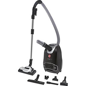 Hoover H-Energy 700 HE720PET 011 Aspirapolvere Con Sacco a Traino, Sacchetto XL, Con Filo 7m, Spazzola Mini Turbo e All Floors per tappeti e pavimenti, 850W, Accessori, Potenza variabile, Nero
