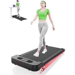 Dskeuzeew Tapis Roulant Elettrico Pieghevole Salvaspazio, Velocità Regolabile 1-8Km/H, Walking Pad 2.5HP, Nessuna installazione richiesta, Salvaspazio, Telecomando (Cintura di corsa 90 cm)