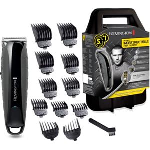 Remington Tagliacapelli Professionale - Struttura in policarbonato resistente e Motore Pro da 7,4 V - 11 pettini, funzionamento a rete-batteria, custodia, litio, Profi Indestructible HC5880