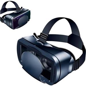 Cuifati Cuffie VR 3D VRG Pro, Cuffie Universali per Occhiali 3D VR per Telefono, Benda Sull'occhio Rimovibile, Supporto Miope, Occhiali Universali per realtà Virtuale per TV, Film e