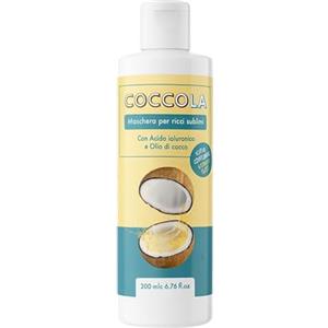 ALOHALABS Maschera Capelli Ricci alla Cheratina e Olio di Cocco - Curly Hair Mask Anticrespo, Idratante, Districante - Per Capelli Crespi, Secchi o Danneggiati - 200ml - Coccola
