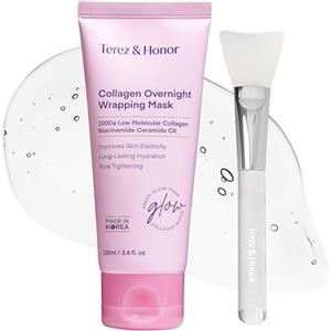 TEREZ & HONOR Korean Collagen Night Wrapping Mask 100 mL - Maschera Notte al Collagene, Trattamento Viso Skincare Coreana per Idratazione Intensa, Elasticità & Effetto Pelle di Vetro - Fabbricato in Corea