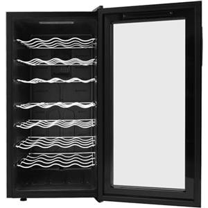 lousriyy 78L Frigorifero per 32 bottiglie per vino con display a LED e porta a doppio vetro,regolabile da 12 a 18°C,70W Wine Bank con ripiano fino a 9kg,Cantinetta Vino Refrigerata per casa,cantina e bar,≤38dB