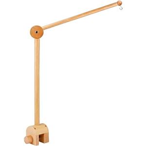 Vexaflow Supporto Regolabile in Legno per Lettino, Supporto Mobile per Culla Neonato, Gancio Rimovibile Giostrina, Altezza Regolabile, Adatto Cameretta Bambini e Fasciatoio, Decorazione Giocattoli