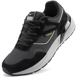 Pyrathon Scarpe Ginnastica Uomo Sneakers Casual Sportive Running Basse Scarpe Sportive 41-45EU(grigionero,43EU)