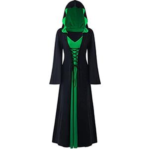 LPFNSF - Vestito da strega vintage, costume da vampiro da donna per Halloween, taglie forti, costume rinascimentale/medievale da donna (B, XL)