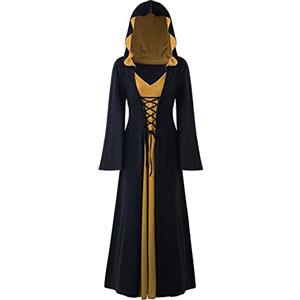 LPFNSF - Vestito da strega vintage, costume da vampiro da donna per Halloween, taglie forti, costume rinascimentale/medievale da donna (F, 5XL)