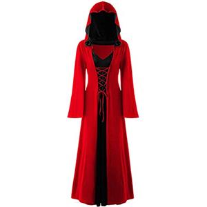 LPFNSF - Vestito da strega vintage, costume da vampiro da donna per Halloween, taglie forti, costume rinascimentale/medievale da donna (E, 3XL)