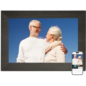 BWJBSW Cornice Digitale Foto 10 pollici, WiFi Protafoto Digitale,32GB di Memoria, Cornice Elettronica Condividere Foto e Video, Auto-Rotazione, Tipo-C