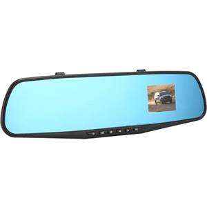 Gugxiom Dash Cam a Specchio Specchietto Retrovisore da 2,4 Pollici, Doppia Fotocamera 1080P Anteriore e Posteriore, Visione Notturna, Sensore G, Assistenza Al Parcheggio, Monitor di