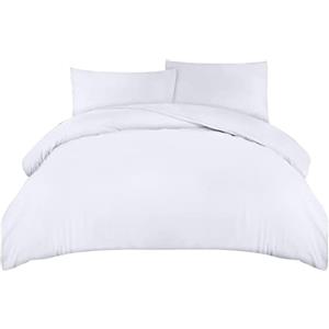 Utopia Bedding Copripiumino King Size - Microfibra Copripiumino 230x220cm + Federe 50x75cm - Bianco