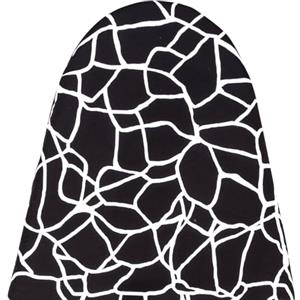 Umiin Copriasse da Stiro 140x45 cm, Fodera Universale Elastica e Spessa in Cotone con Imbottitura Feltro 6 mm, Bianco e Nero