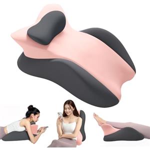 JOVELL Cuscino a Cuneo in Memory Foam per Posizione Prona, Cuscino da Lettura per Testata del Letto, Cuscino da Letto per Sedersi, Sollievo dal Dolore alla Schiena, Collo e Gambe, Ideale per Coppie 58cmx38cm