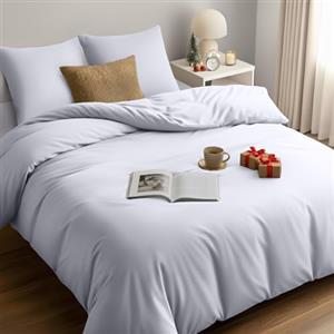Utopia Bedding Copripiumino 155x220 - Microfibra Copripiumino 155x220cm + Federe 80x80cm - Bianco