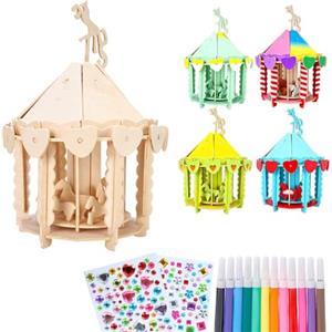 Homorro Regalo Bambina 5 6 7 8 9 10 11 12 Anni Puzzle 3D Regali Bambino Lavoretti Creativi Per Bambini Kit Pittura Compleanno Ragazzo Ragazza Home Decor Diy Miniature House Camera Da Letto Caroselli