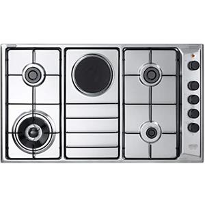 De'Longhi DELONGHI PIANO COTTURA FLA 49 RD 90 CM 4 FUOCHI GAS 1 PIASTRA ELETTRICA PIANALE 90 CM