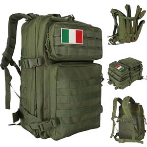 Oreunik Zaino Militare 45L, Zaino Tattico Impermeabile, Zaini Molle Grande Zaino d'Assalto per Trekking, Campeggio, Escursionismo (Verde)