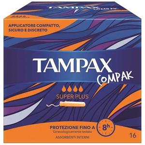 Tampax - Compak Super Plus - Assorbenti Interni 16 Pezzi