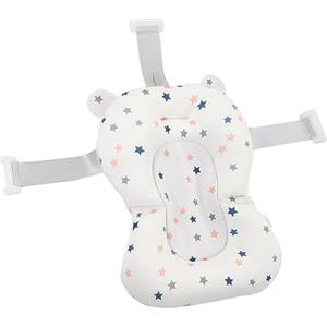 EIMSOAH Cuscino da Seggiolino per Bagnetto Galleggiante, Supporto per Vaschetta per Neonato con Cinture di Sicurezza Pieghevoli Regolabili, Cuscino da Sedile per Bagnetto, 3 Cinture di