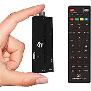 R MOVE Decoder DVB-T2 HD 1080p MINI STICK cavo HDMI INCLUSO, SINTONIZZAZIONE AUTOMATICA,1 telecomando per TV e Decoder, Digitale terrestre 2024 HDMI HEVC Main 10 Bit H265 DOLBY-DIGITAL+ (GX3 Mini-Stick)