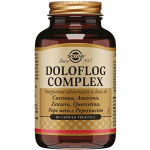 Solgar Doloflog Complex - Integratore per Articolazioni con Curcuma, Zenzero e Amarena - 60 Capsule Vegetali