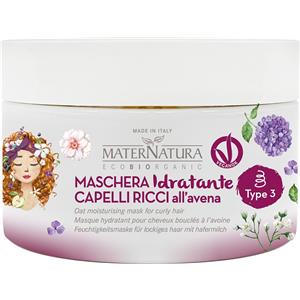 Maternatura Maschera Idratante Capelli Ricci all'Avena - Bio, 200 ml, Nutriente e Definente per Boccoli