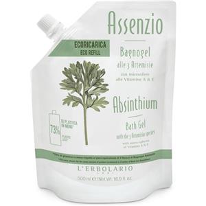 L'Erbolario Assenzio Bagnoschiuma Ricarica 500 ml - Idratante, Astringente e Tonificante con Estratti di Artemisia