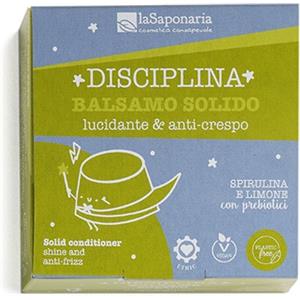 La Saponaria Inner Balsamo Disciplina Solido Lucidante e Anti-Crespo 40 ml - Nutriente e Rinforzante con Spirulina e Limone