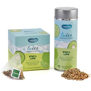 Hp Italia Infuso Twice Kiwi e Lime - 15 Filtri da 3,5 g, Naturale e Senza Zuccheri
