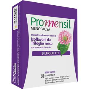 Promensil Silhouette - Integratore per la Menopausa con Trifoglio Rosso e Tè Verde, 30 Compresse