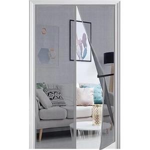 Panngu Zanzariere Magnetiche per Porte Finestre 165x240CM, Zanzariera Magnetica Porta Finestra 2023 Versione Aggiornata, Tenda con Magneti Anti Zanzare, Mosche Insetti - Grigio