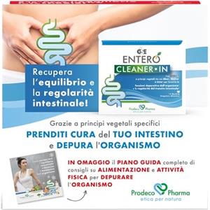 Prodeco Pharma GSE Entero Cleaner In - Integratore Alimentare per Equilibrio Flora Batterica Intestinale con Estratto di Semi di Pompelmo e Aloe - 14 Bustine