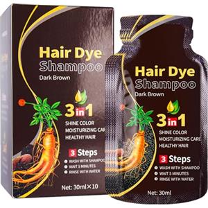 GNAUMORE Colorante Nero per Donna Uomo,Hair Color - Naturale-per Capelli per Donna Uomo,Black Hair Dye 3 in 1