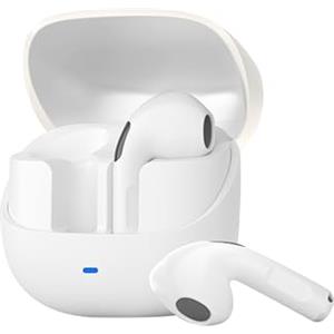 ZIPFORCE Auricolari TWS semi-in-ear Bluetooth 6.0, controllo tattile, leggero e confortevole, riduzione del rumore, chiamate chiare, punte ergonomiche.