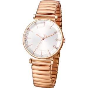 JewelryWe Orologio Elastico da Polso Da Donna: Cinturino in Acciaio Inssidabile Orologio Analogico Regalo per Lei