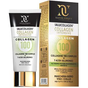 Natur Unique Ialucollagen Collagen Intensive Collagen 100 - Maschera-siero per viso e collo con Collagene 100 complex, 75 ml