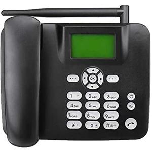 YIWEOG Telefono fisso senza fili 4G Supporto telefonico da tavolo GSM 850/900/1800/1900MHZ Scheda SIM Telefono cordless con antenna Radio Sveglia Funzione SMS per casa Casa Call Center Ufficio