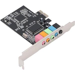 VBESTLIFE Scheda Audio PCIe, 5.1 Scheda Audio Interna con Staffa a Basso Profilo, Audio Surround Stereo 3D per PC Desktop
