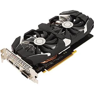 Luqeeg GTX 1060 6GB GDDR5 192bit Scheda Grafica da Gioco Doppia Ventole Raffreddamento HDMI DVI DP PCI-E GPU per PC da Gioco, 6/5/3 GB Disponibili(5 GB)