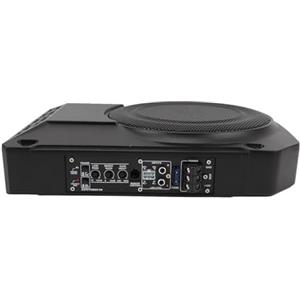Acouto Subwoofer Attivo 10 Pollici Ultra Sottile 800 W 2,5 Ohm Subwoofer per Auto Alimentato Sotto il Sedile con Controller per del Veicolo è Facile Installare Sotto il