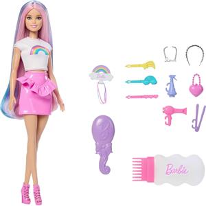 MATTEL Barbie Capelli Arcobaleno Con Accessori Per Lo Styling
